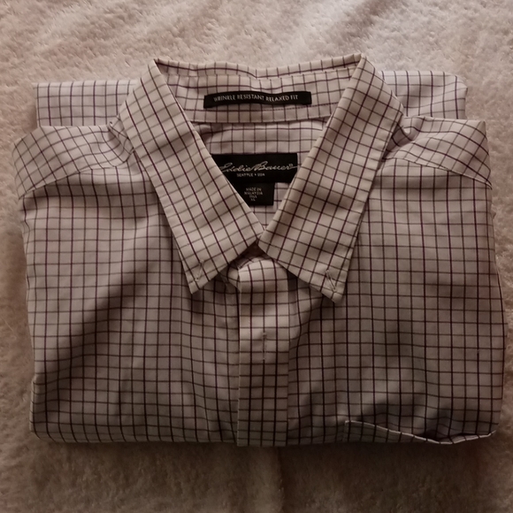 CLASSIC EDDIE BAUER MEN'S XLT BUTTON DOWN DRESS SHIRT - Picture 7 of 7